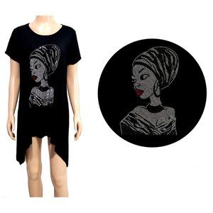 • Girl Crystal Embellished Half Sleeve Top